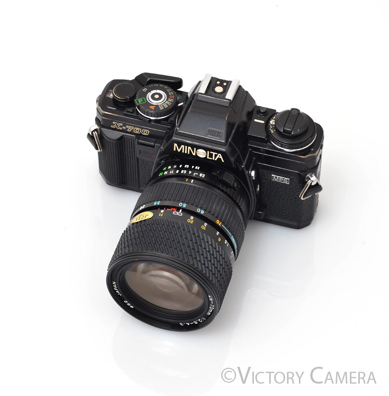 Minolta X-700 X700 Black SLR Film Camera w/ 28-70mm Lens [EXC]