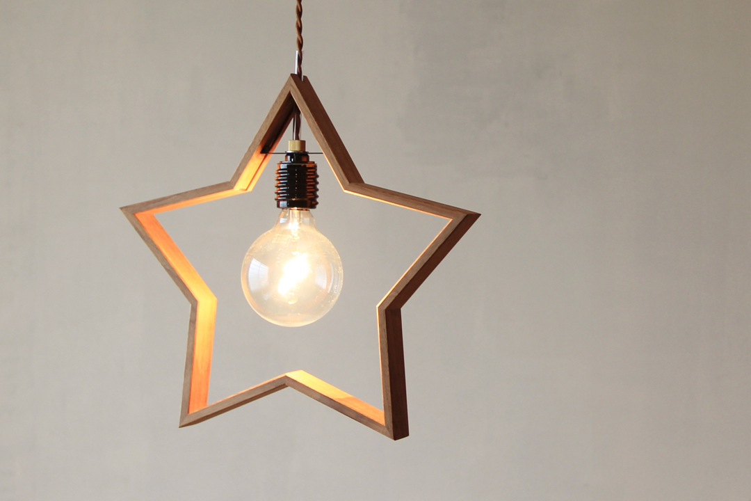 新品 unico スターライト / DOM ペンダントライト ナチュラル 星 新品