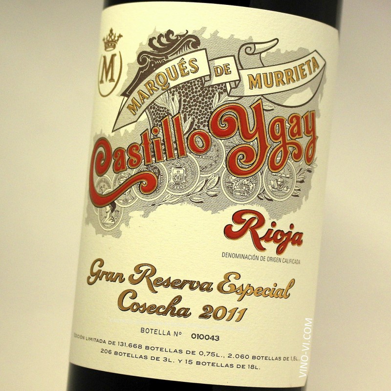 Castillo Ygay Gran Reserva Especial 2011 de Marques de Murrieta