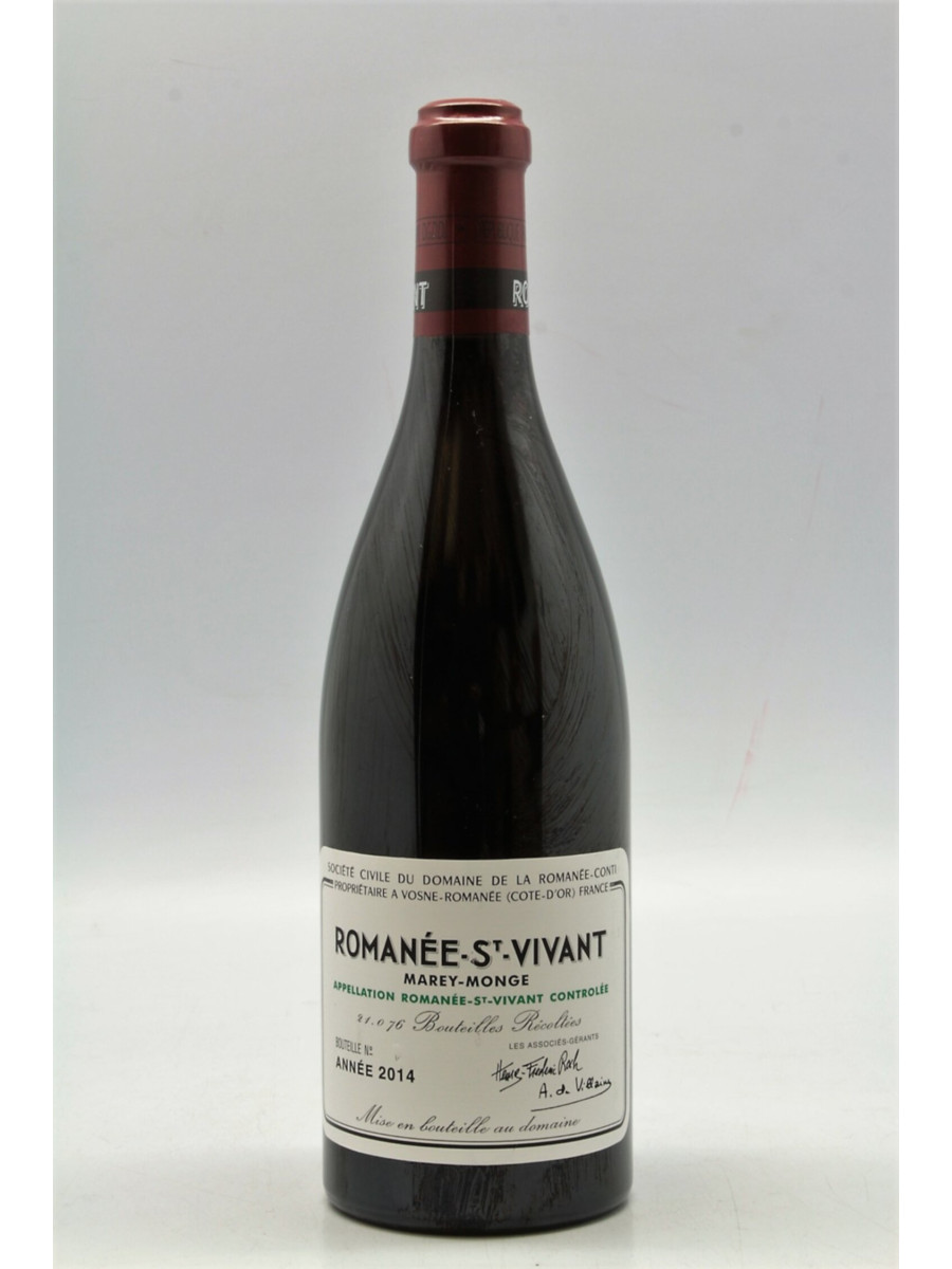 Romanée Conti 2014 Assortment 6 bottles (1 RC, 1 C, 1 T, 1 RSV, 1 E,