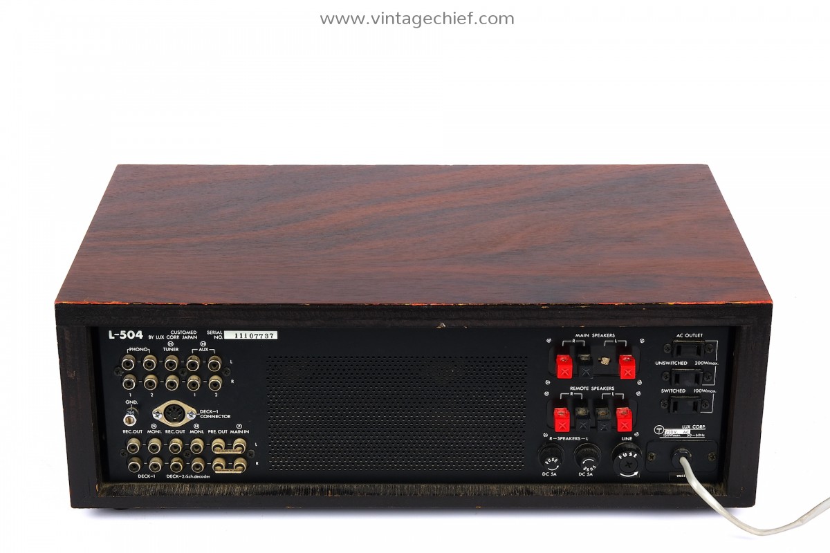 Luxman L-504 Amplifier | Phono | Wooden Case | Vintage