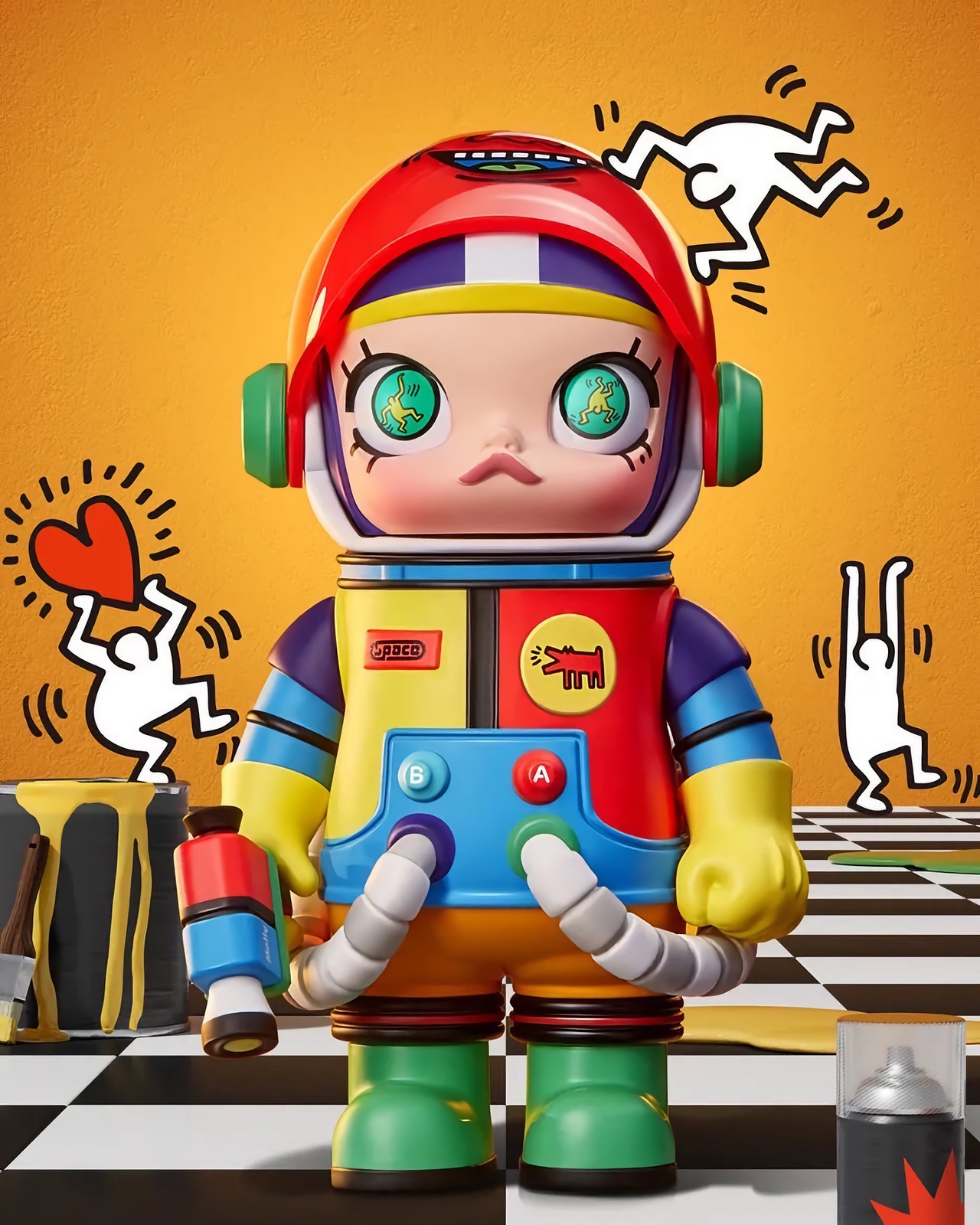 Mega 100% Space Molly Blindbox Series by Kenny Wong x Pop Mart