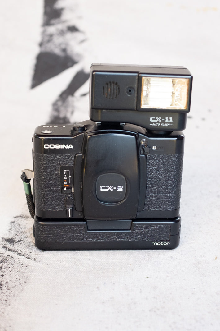 Cosina CX-2 Complete 35mm Camera Kit With Camera, Auto Winder