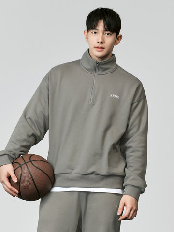 XEXYMENS XMMHZ40H3 フレンチテリー ハーフジップアップ スウェット