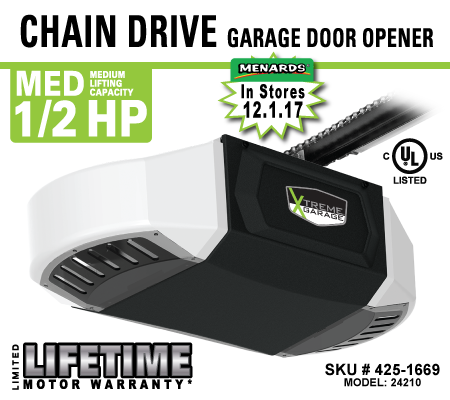 425-1669 1/2hp chain drive opener
