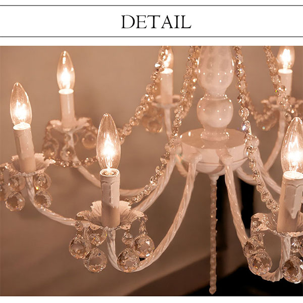 LED対応】 クリスタルガラスシャンデリア 8灯(レフィネメント