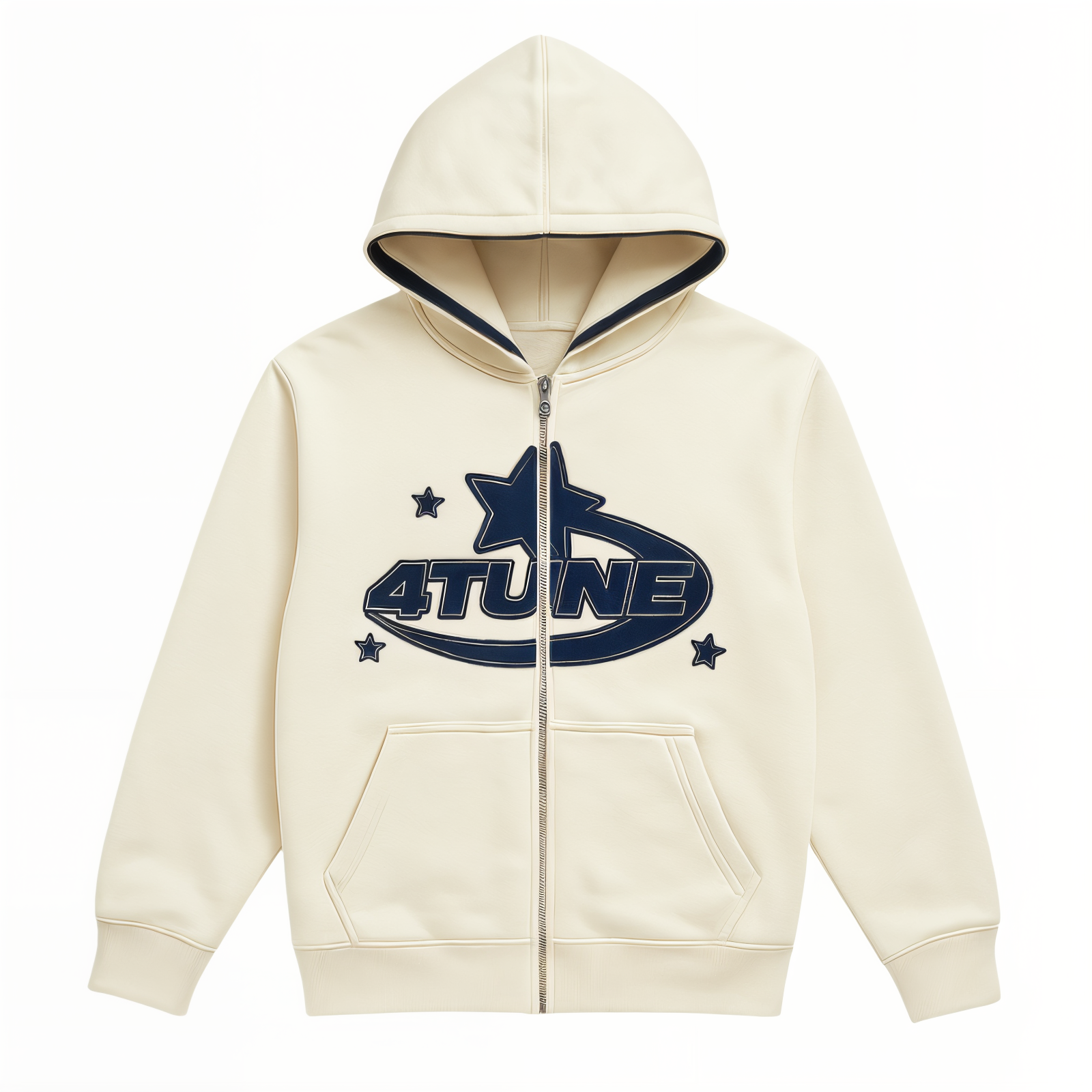 Full Zip 4Tune Blanc | Y2K Wearhouse