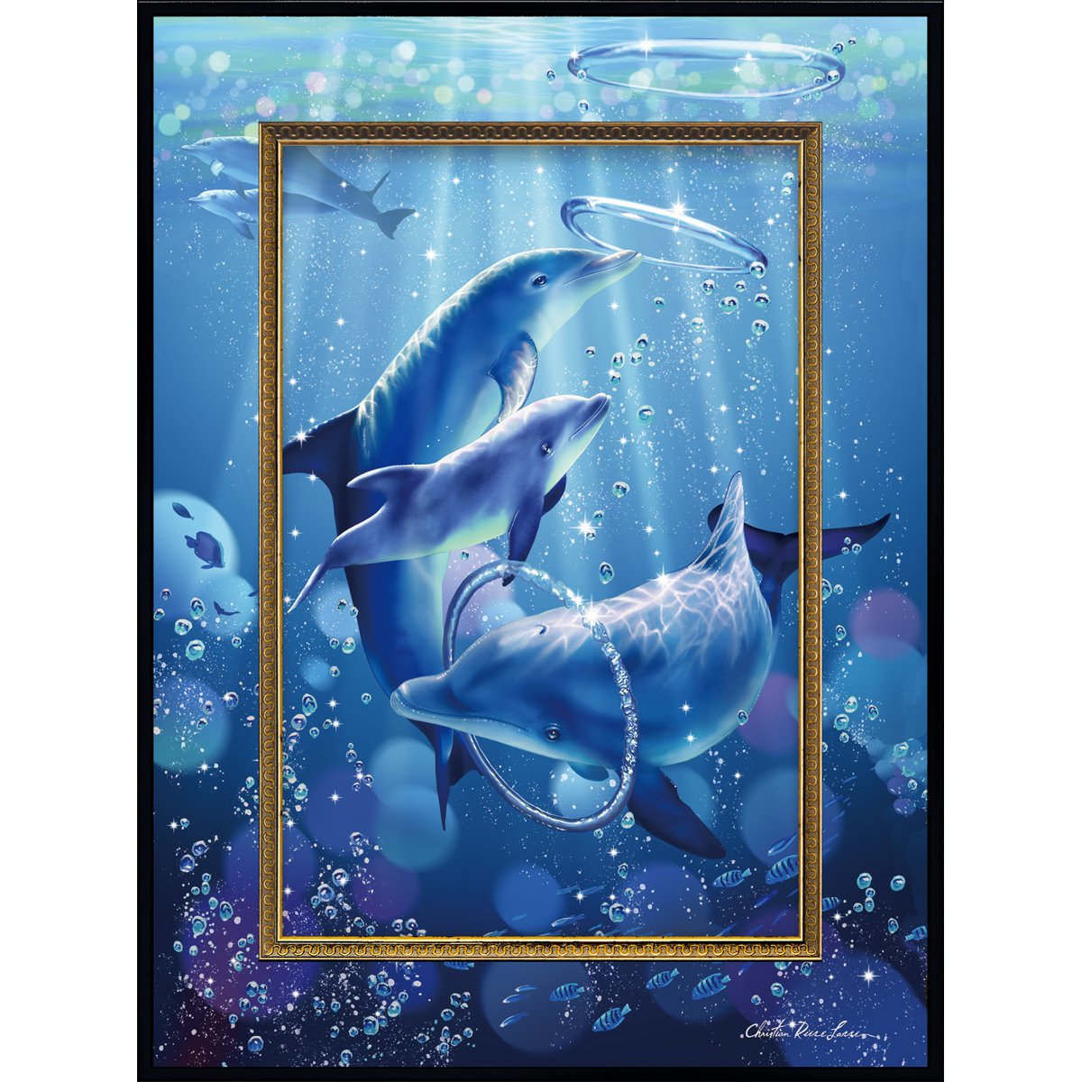 クリスチャン・リース・ラッセン ビッグアート「ドルフィン