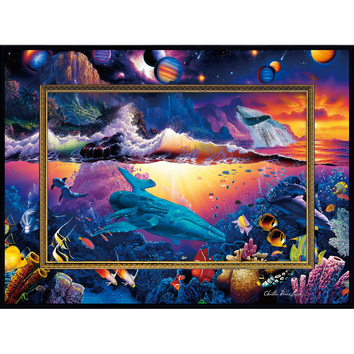 ぽぽたんま まクリスチャン・リース・ラッセン ダイヤ3個限定版画直筆