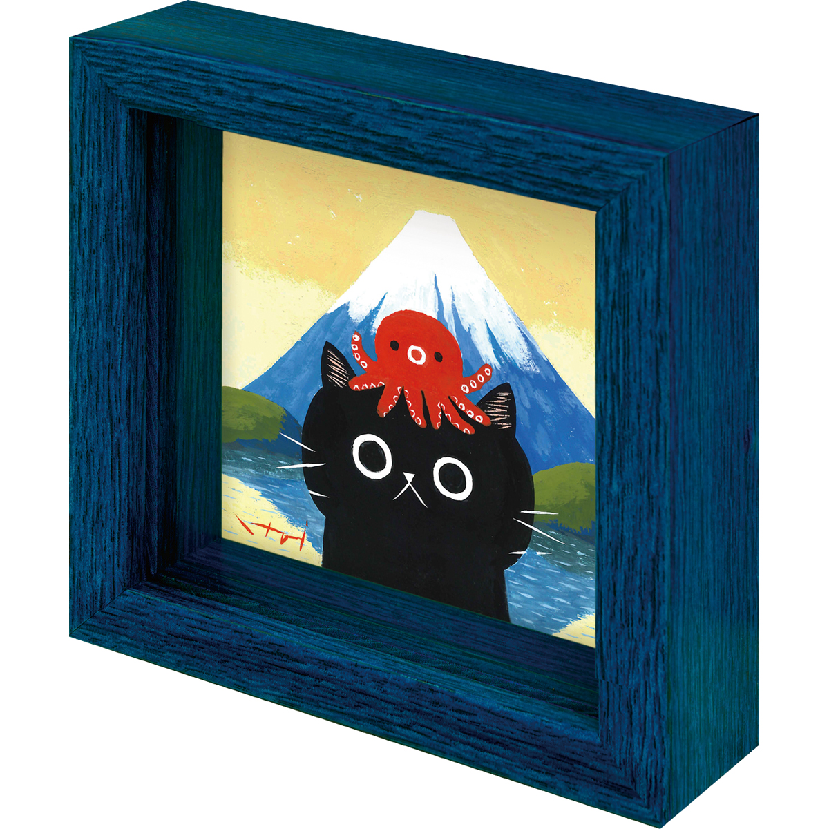 椿凛流図 方丈記 墨彩画 額装済み 椿凛流図方丈記墨彩画額装済み