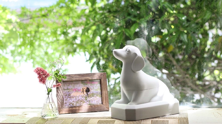 犬用ペットお骨壷ZUTTO【ミニチュアダックスフンド】磁器彫刻作家
