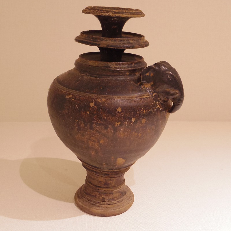 クメ-ル黒褐秞陶器茶碗 【公式通販】