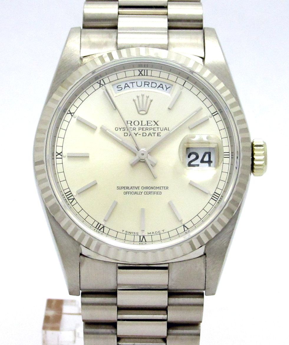 ロレックス（ROLEX） ”デイデイト” K18WG無垢 Ref18239 W番（1994～95