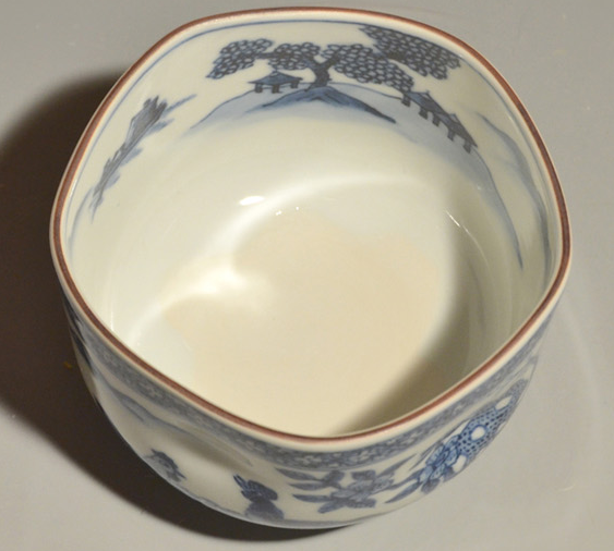 お稽古・贈り物・初心者・中古】 三代 西村徳泉造 祥瑞写鶏ノ絵五角染