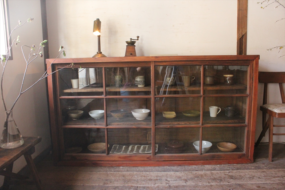 昭和レトロ レトロポップ 食器棚 水屋 ヴィンテージ アンティーク