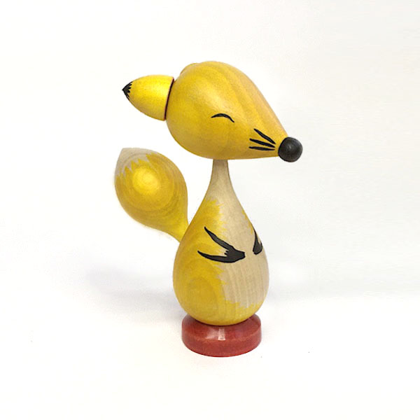 弥治郎こけし / 遊び心あふれる「きつねのコマ」上田康友工人の技術が