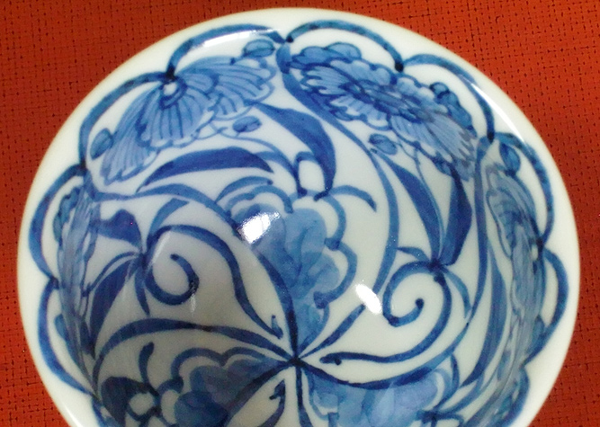 清水焼 汲出碗 内外草花｜清水焼・陶器のやまなか雅陶