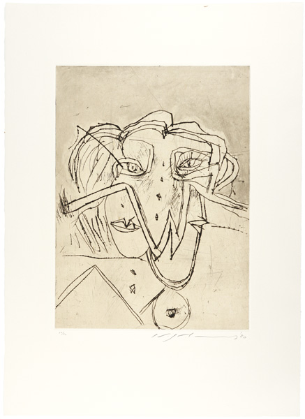 絵画 池田満寿夫 座る娘 絵画 池田満寿夫 座る娘