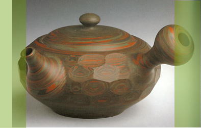 常滑焼 小西洋平 源心彩 練込 急須 土瓶 茶道具 茶注 茶器 常滑焼 小西