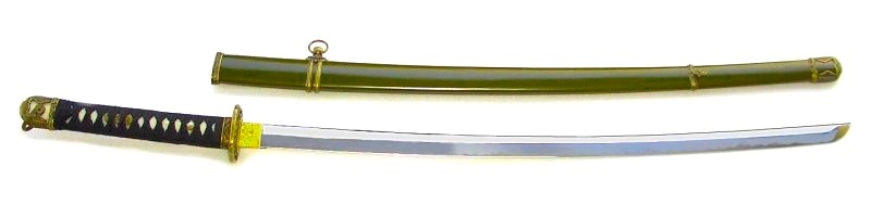 大日本帝国陸軍 大刀 黒柄 軍緑木鞘 | [大和企画]ナイフ、クロスボウ