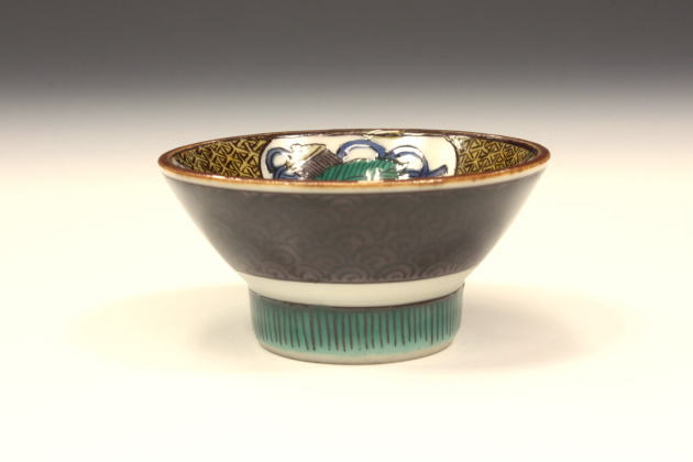 柳瀬美術店 / 初代徳田八十吉「酒盃（寿老人）」共箱[TOKUDA Yasokichi