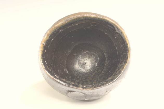 柳瀬美術店 / 伊勢崎晃一郎「黒酒呑-1」共箱[ISEZAKI Koichiiro]Sake cup