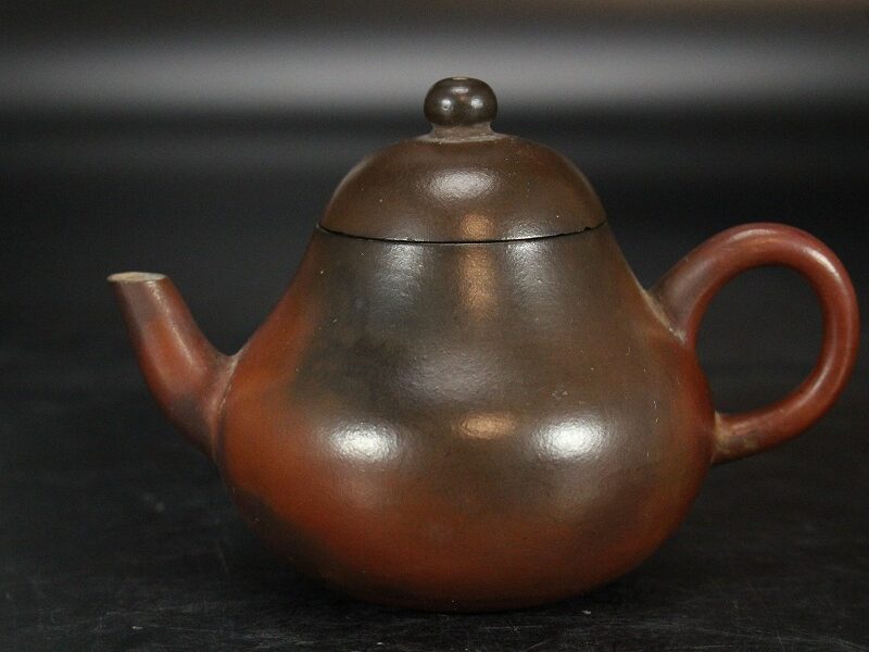 中国 茶葉末釉 蕎麦釉瓢箪摘み 急須 茶壷 M R4549 【公式通販】