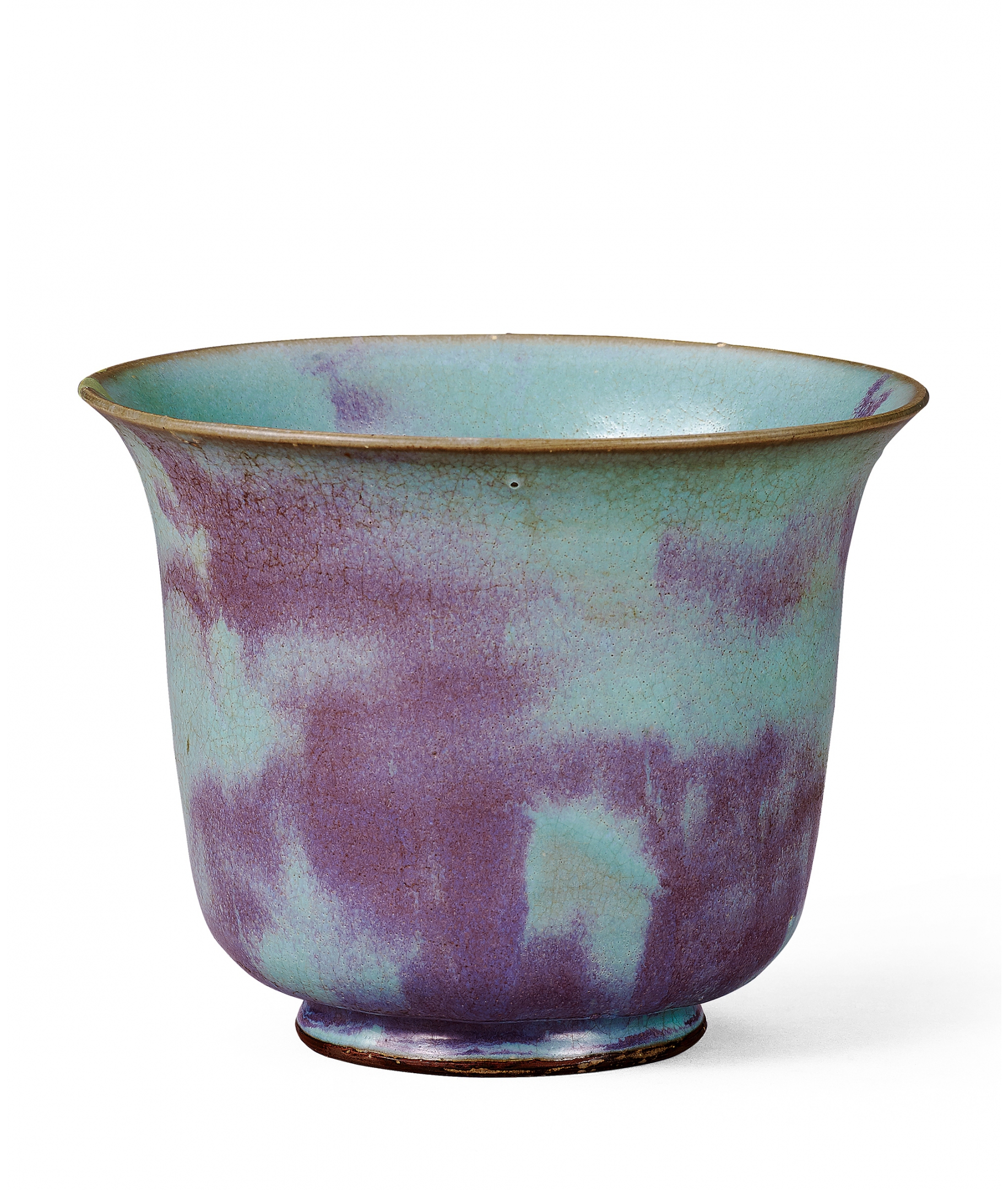 中国古美術/鈞窯天藍釉紫班百合口玉壺/北宋代/ 中国古美術•宋時代鈞窯