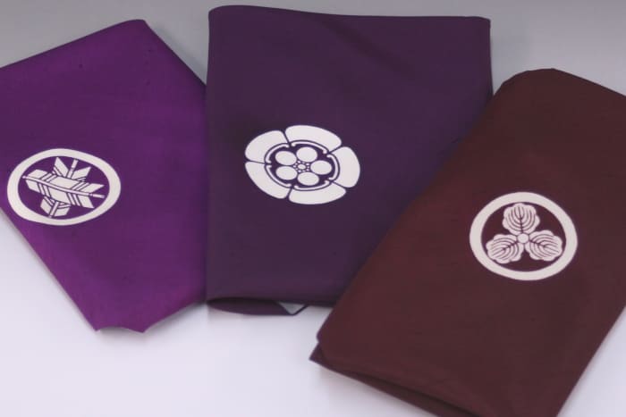 家紋入り 袷（あわせ）袱紗（ふくさ）｜正絹白山紬の慶弔両用ふくさ