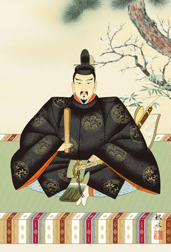 天神の掛け軸 浮田秋水作 天神【本格ミニ掛軸】ミニサイズ ミニ掛軸