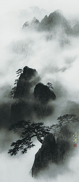 美品 掛け軸 大竹正芳作「朝涼」朝顔図 共箱 太巻き付 美術年鑑掲載 美