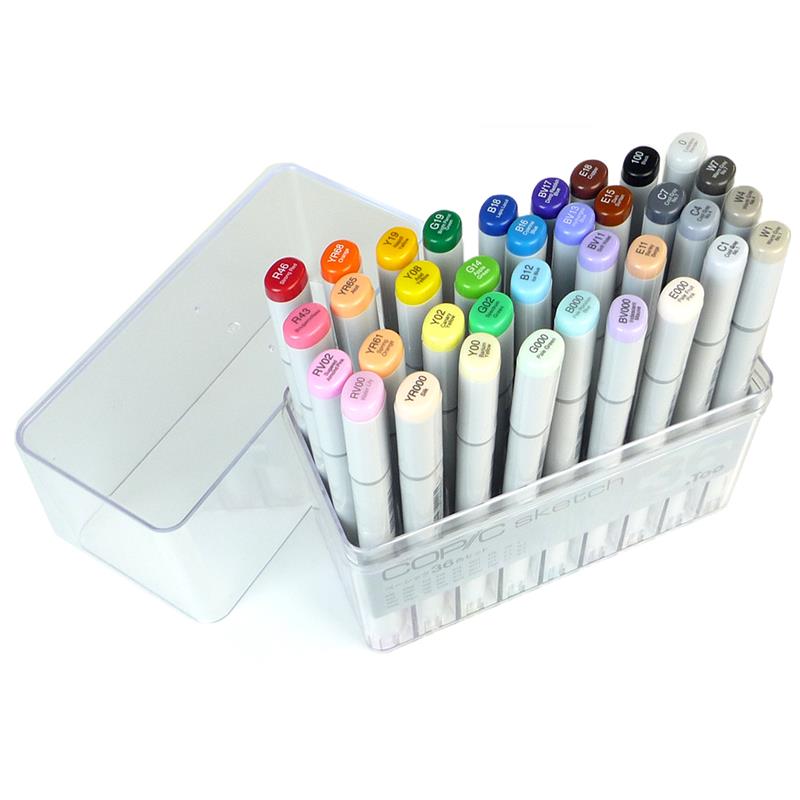 コピック コピックスケッチ ベーシック 36色セット | ゆめ画材