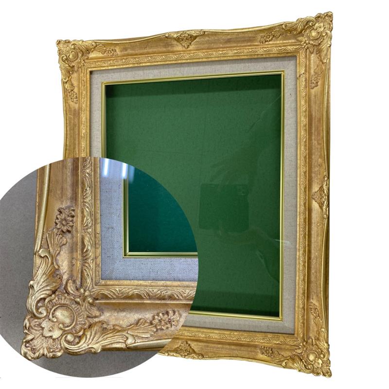 油絵額縁 8156⁄ゴールド F10号（530×455mm） 油絵額縁 8156 F6号（410