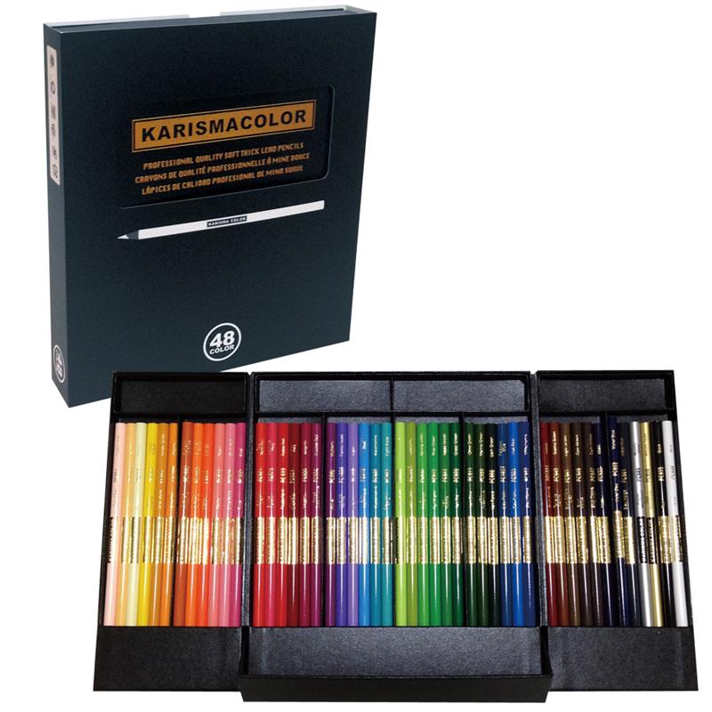 残量ほぼ8〜9割】カリスマカラー 最高級油性色鉛筆 48色セット