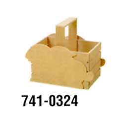 トールペイント 白木 うさぎ木箱 手提げ型 | ゆめ画材