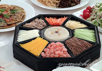 韓国八角木製九節板（クジョルパン） 食器・螺鈿・漆器 夢市場本店