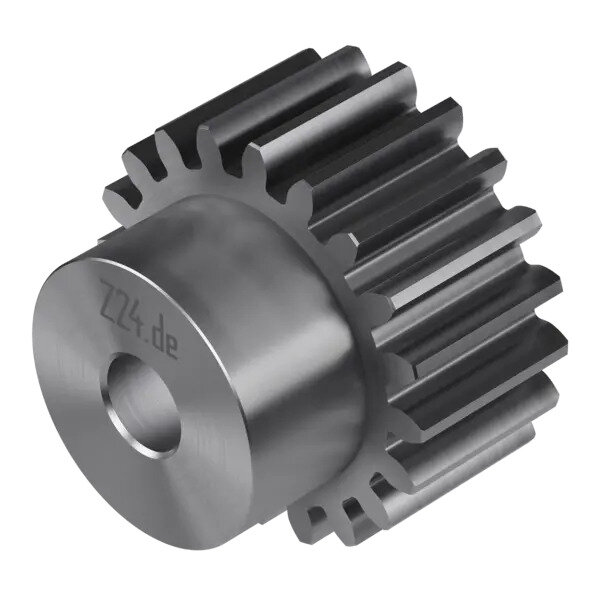 Stirnzahnrad Modul 1 - 24 Zähne, mit Nabe (Nr. 422012) · Z24.de