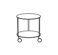 Castor-mounted Round Table Giro | Zanotta