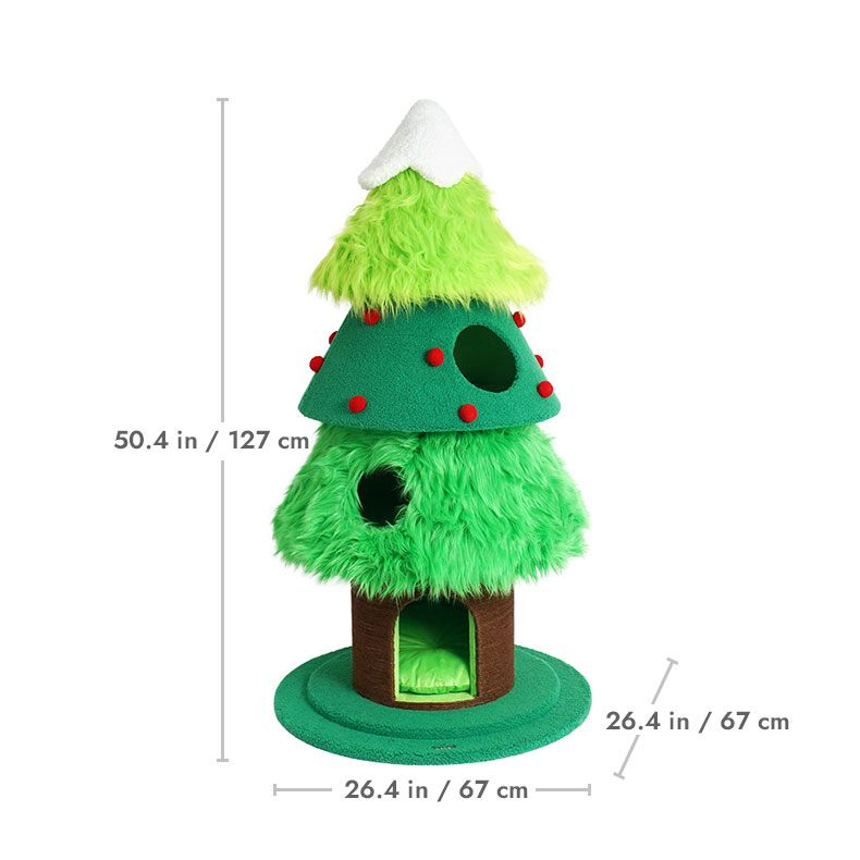 50.4'' Christmas Tree Cat Tower - ZezeLife