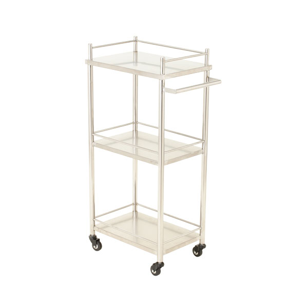 工場 ①鍼灸 ステンレスワゴン 3段 医療用 ①鍼灸 ステンレスワゴン 3