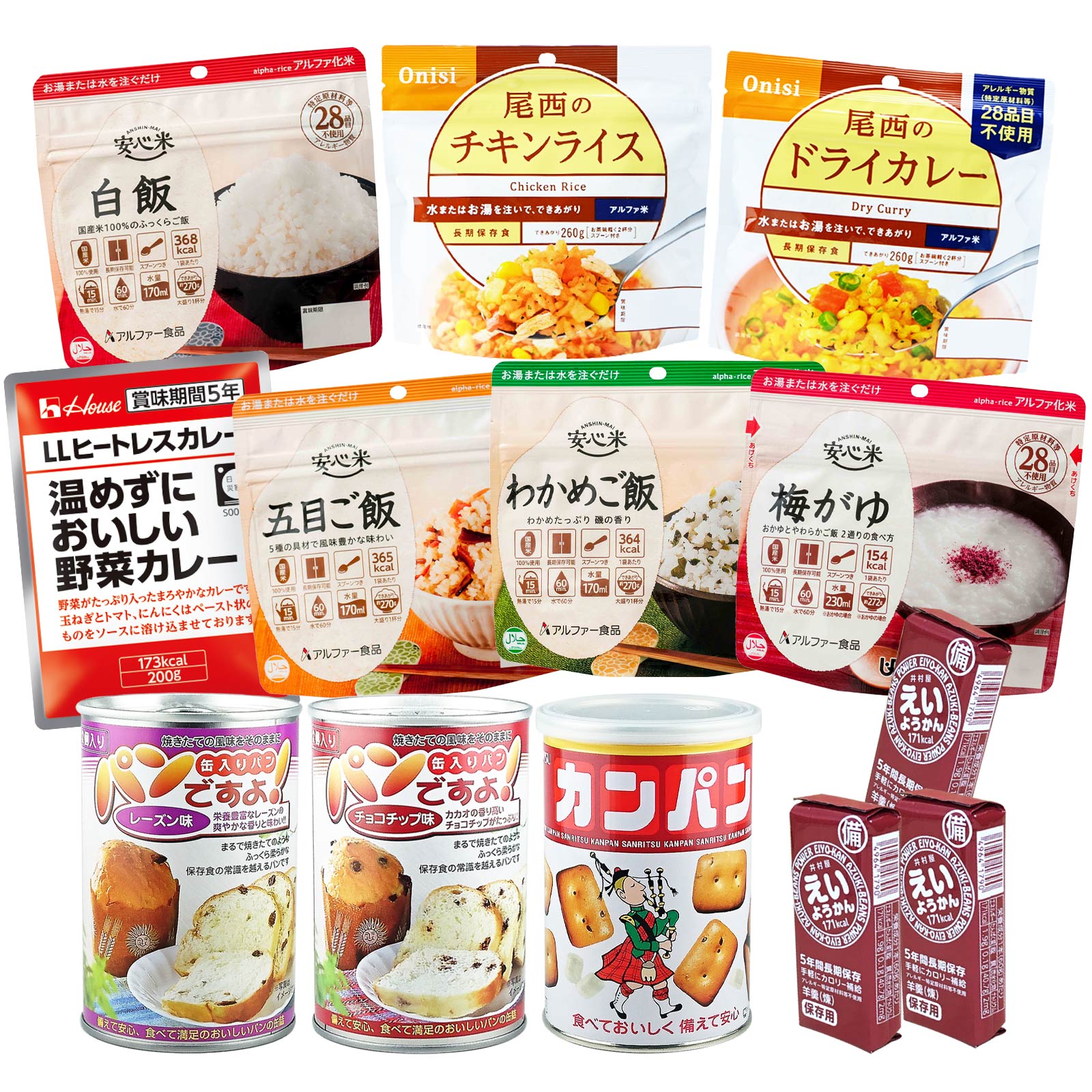 企業 団体向け 1人用 3日間 BCP対策 非常食セット〔賞味期限：2030年12