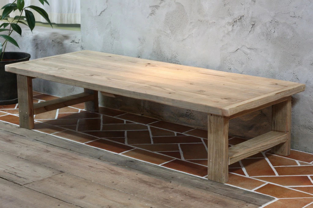 OLD ASHIBA（足場板古材）Hシリーズ ローテーブル（座卓） 幅710