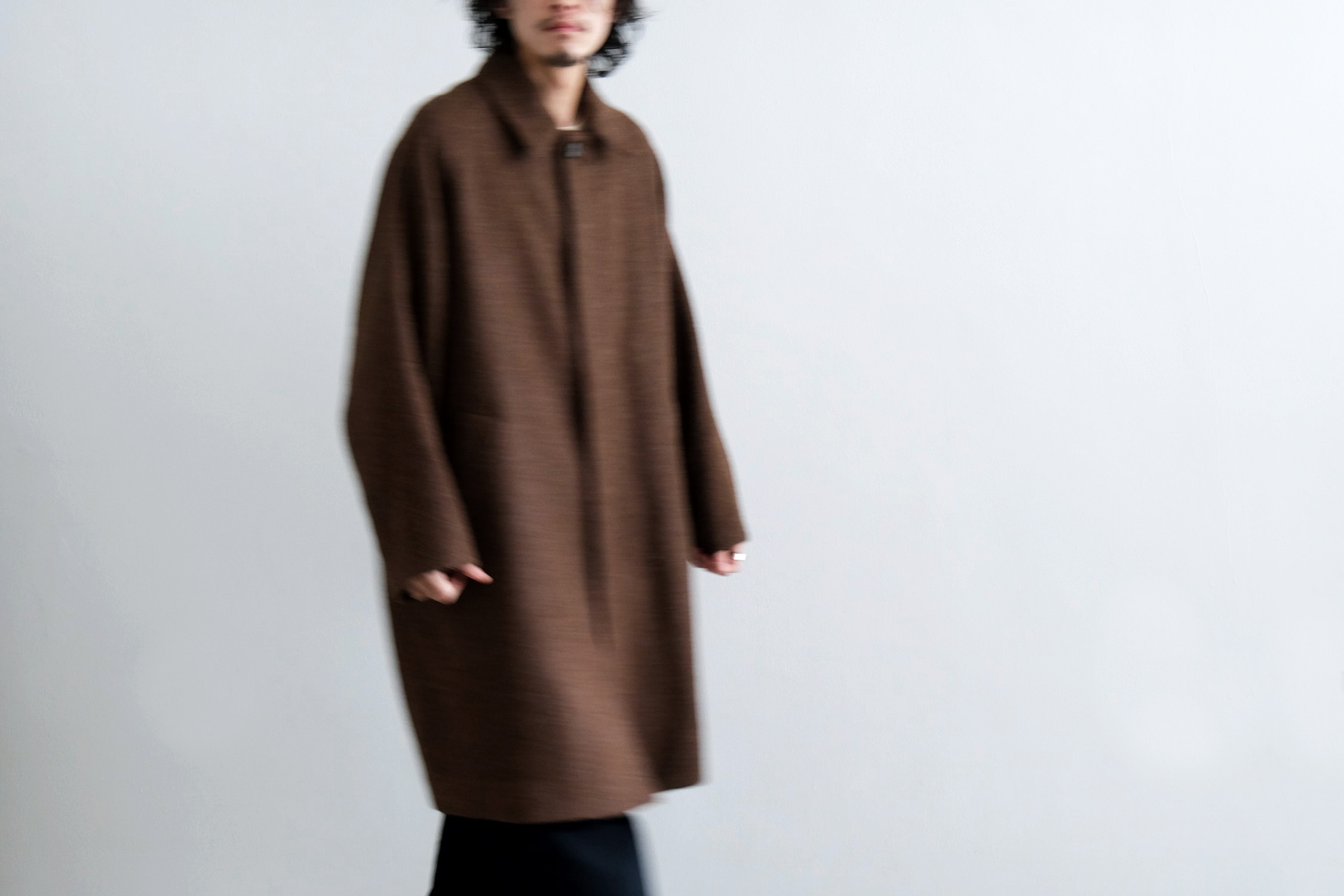 NATURAL NEP 二重織 BALMACAAN COAT - WUNDER