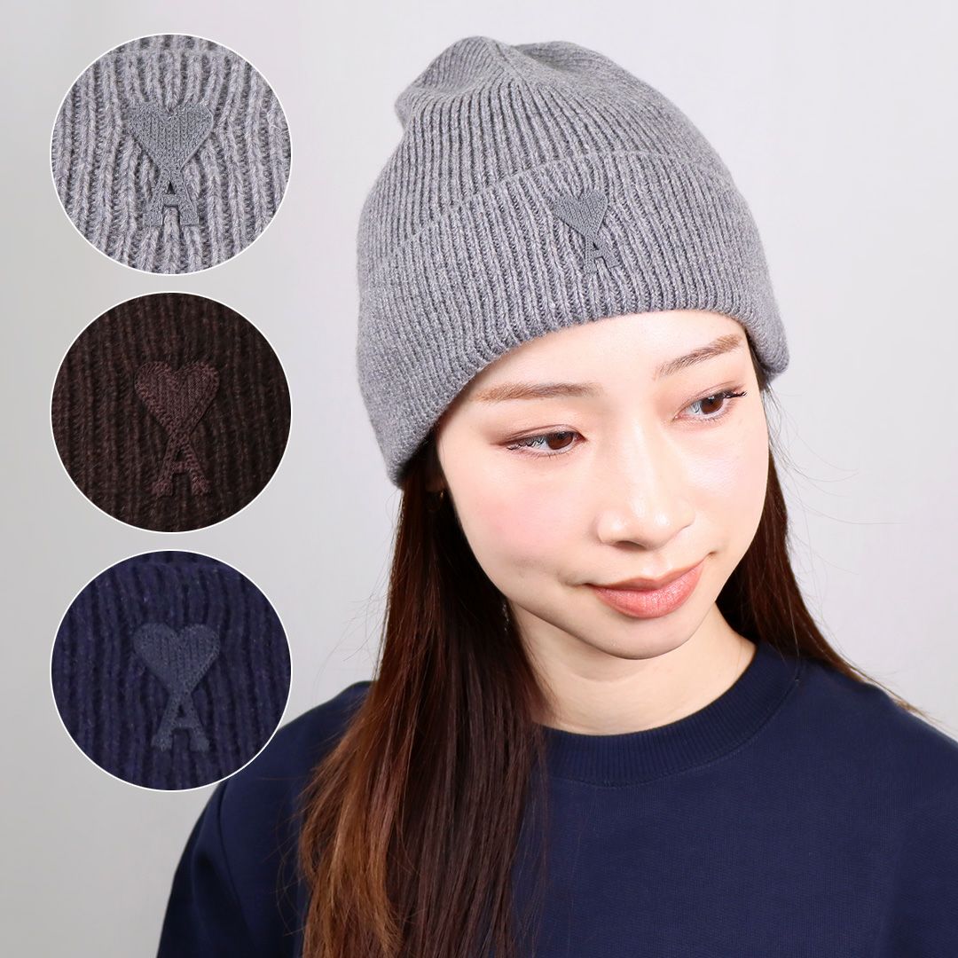 アミパリス AMI PARIS KNIT HAT帽子 ニットキャップ ビーニー ニット帽