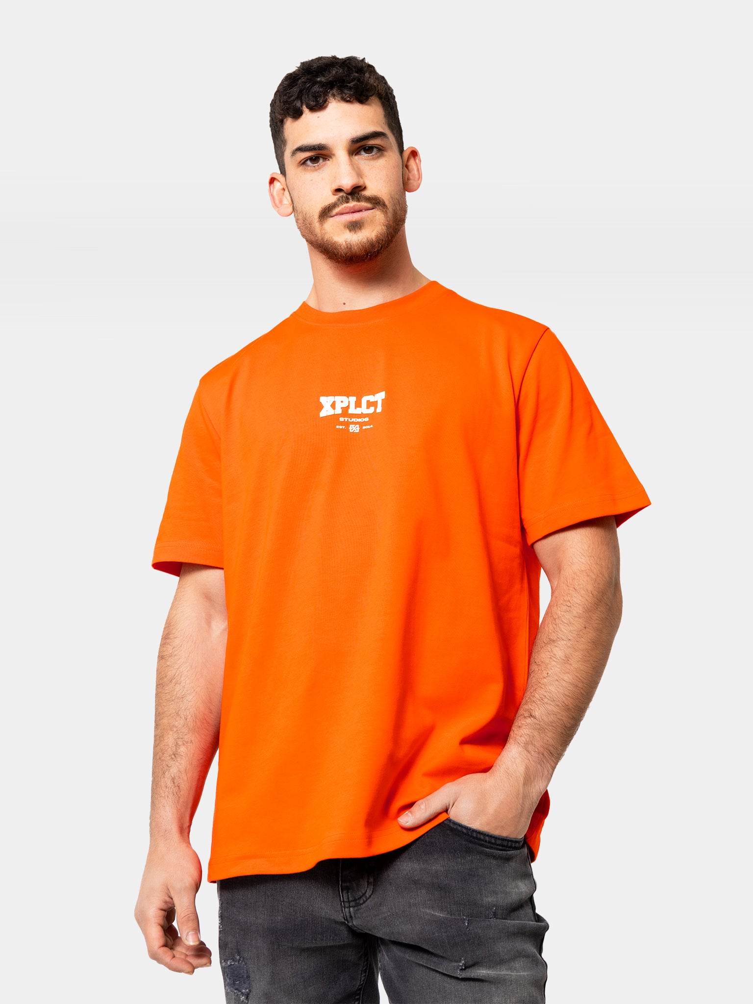 Community Tee | Orange/White – XPLCT STUDIOS