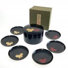 未使用 象彦 京漆器 吸物椀 5客 木箱入り 京漆器 象彦 吸物椀 蓋付 5個