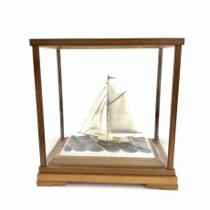 武比古ヨット 金属製帆船模型 ガラスケース付き ヨット - TAKEHIKO