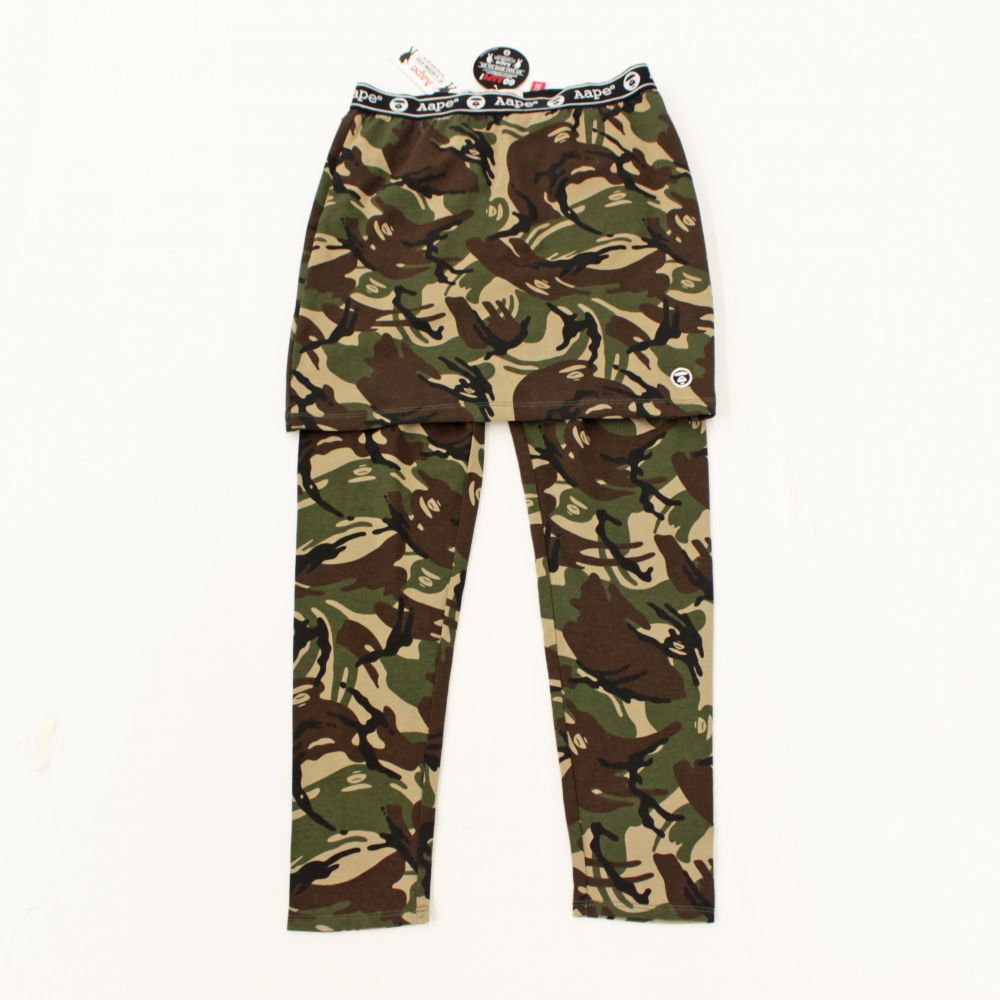 アベイシングエイプ 迷彩柄 レギンスパンツ×スカート セットの高価買取