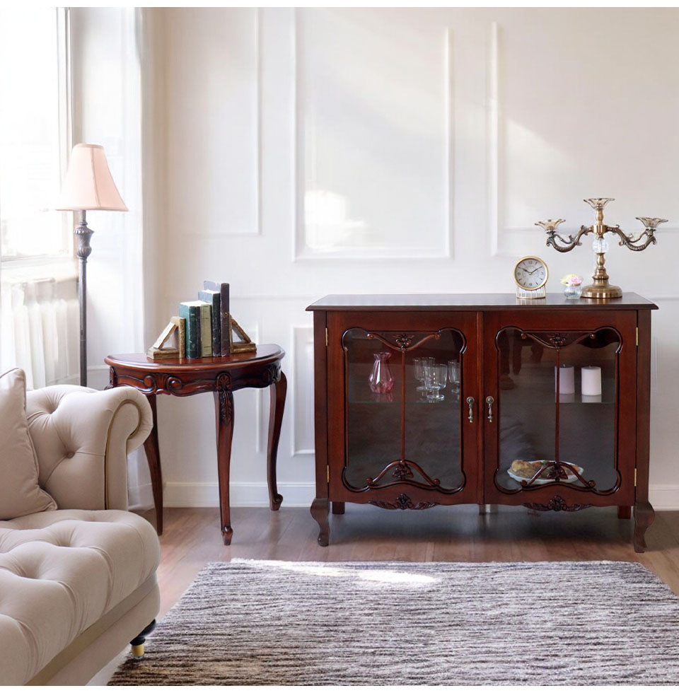 ショーケースキャビネット コレクションケース 食器棚 アンティーク