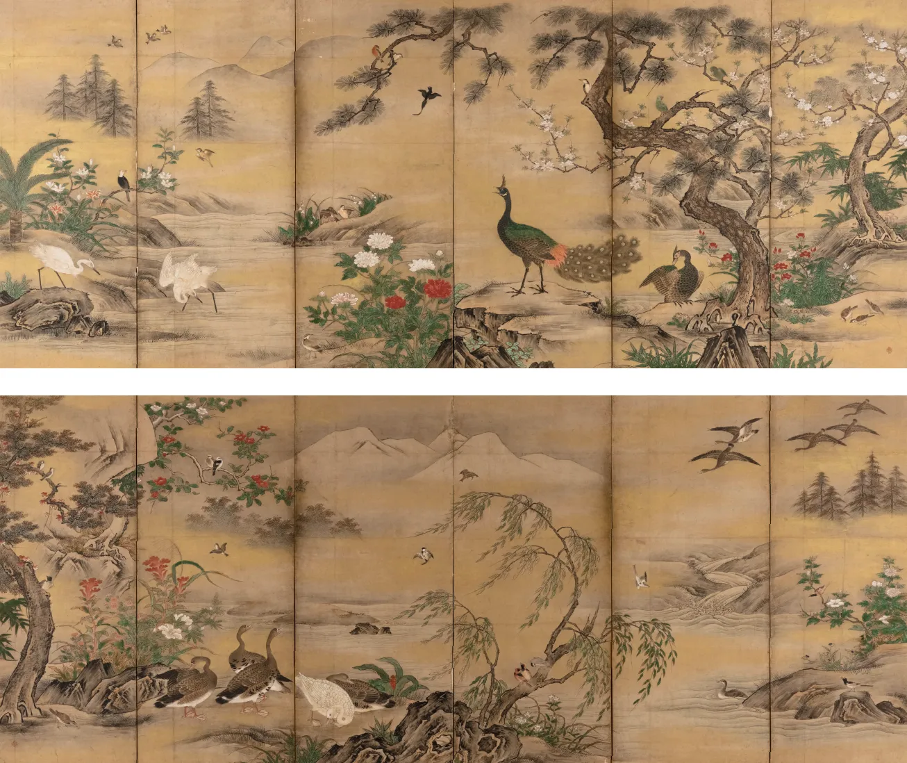 狩野栄川院典信 梅潜寿老図｜古美術・掛け軸の